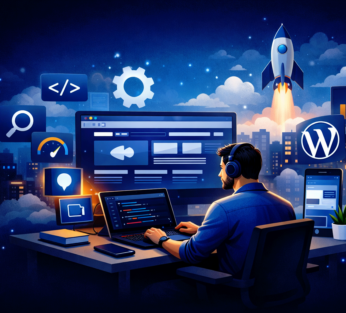 BlueNova Web Solutions web development team creating responsive websites and digital solutions